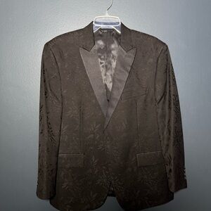 Ryan Seacrest Distinction Black Floral Blazer